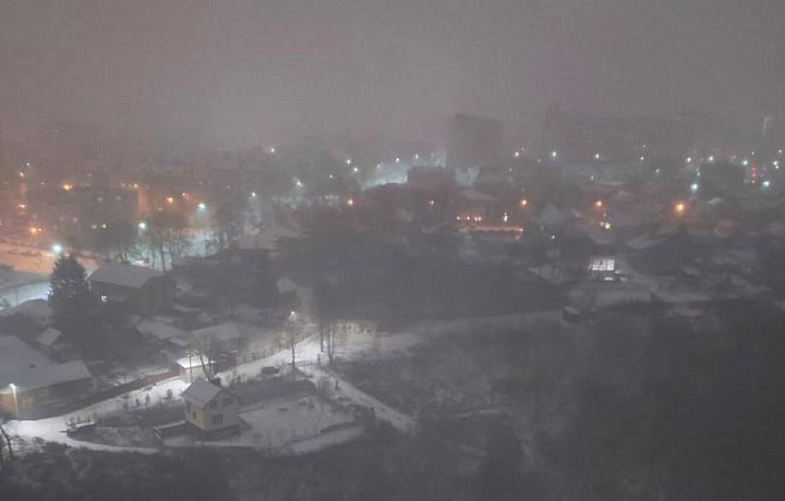 Тулу накрыл снегопад