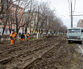 На проспекте Ленина в Туле приступили к ремонту трамвайных путей