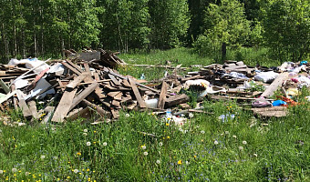 Свалку строительных отходов обнаружили в Ленинском районе Тульской области