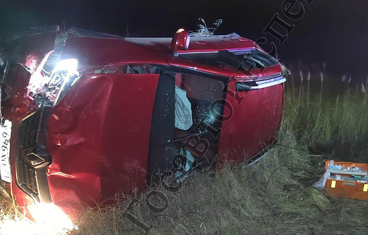 В Веневском районе девушка на Renault Sandero съехала в кювет и опрокинула авто