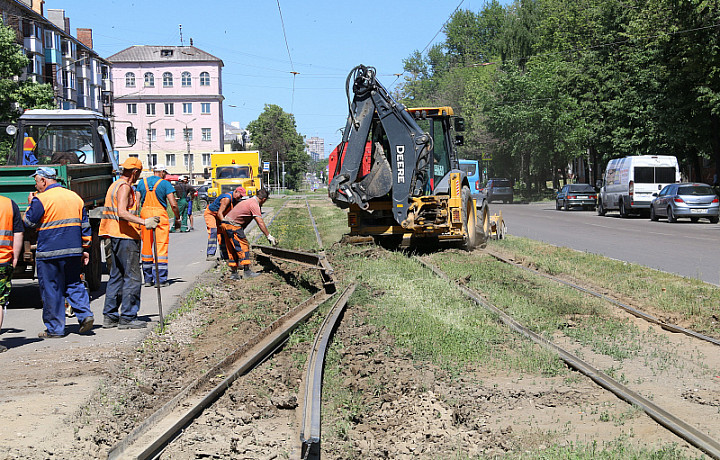На улице Металлургов в Туле начался ремонт трамвайных путей