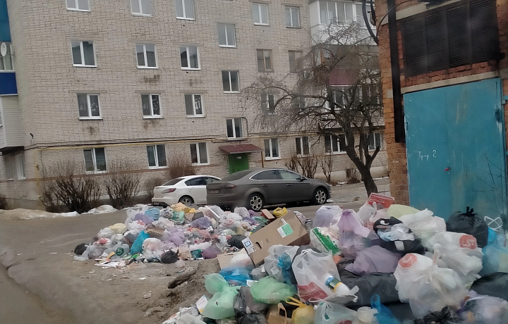 Жители Ясногорска устроили на улице Щербина стихийную свалку в качестве протеста