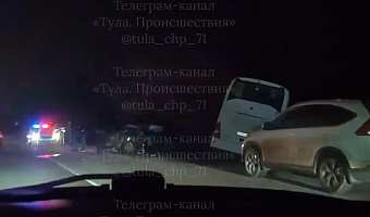 Водитель автомобиля Nissan погиб при столкновении с автобусом в Узловском районе