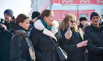 На стенде Национального центра «Россия» в Туле масштабно отметили День защитника Отечества