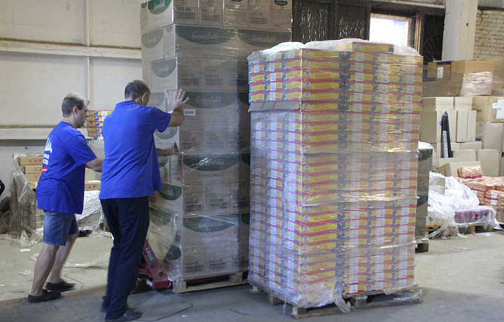 20 тонн гуманитарной помощи отправили из Тульской области в Мариуполь