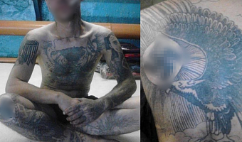 В Киреевске на 42-летнего мужчину составили протокол за нацистские татуировки