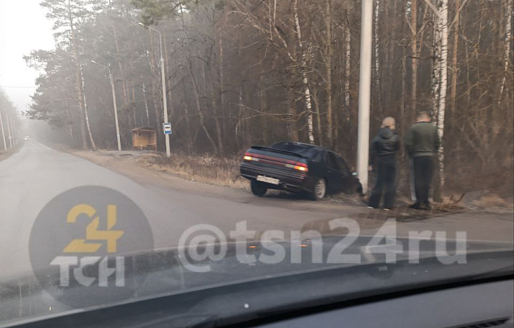 Легковой автомобиль вылетел в кювет между тульским селом Архангельское и поселком Хомяково