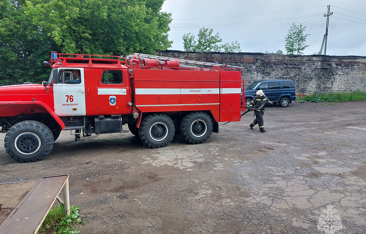 На ясногорском хлебозаводе прошли пожарно-тактические учения