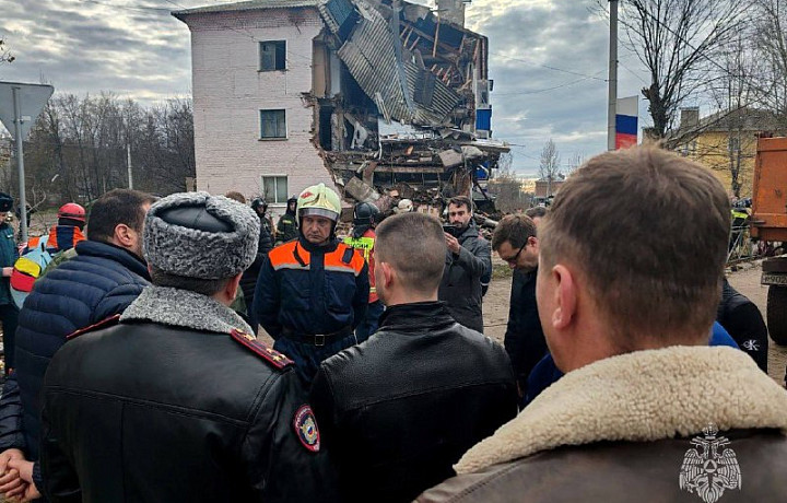 Опубликованы фото с места взрыва бытового газа в Куркино Тульской области