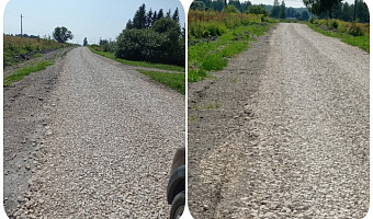 Жители деревни под Суворовом пожаловались, что после ремонта дороги стало хуже: машины не едут по крупной щебе