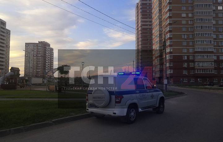 На улицу Новомосковскую в Туле приехала полиция после сообщения о двух летательных аппаратах