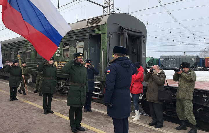 В Туле встретили патриотический поезд Минобороны России «Сила в правде»