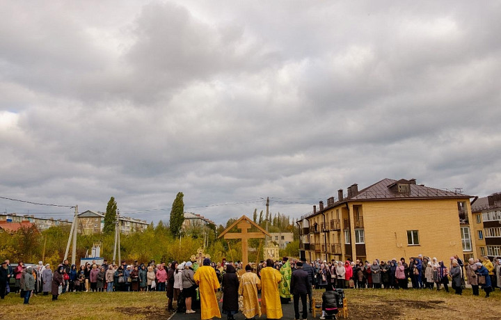 В Ефремове освятили место строительства храма в честь Сергия Радонежского