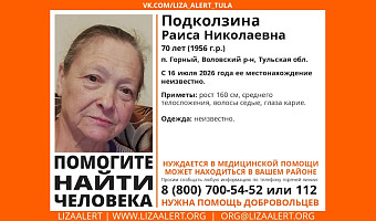 70-летняя пенсионерка пропала в тульском поселке Горный