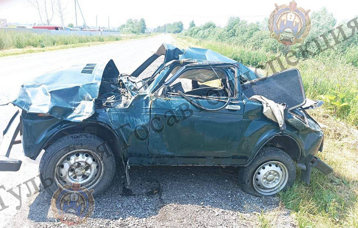 Не справился с управлением: в Ленинском районе водитель «Нивы» улетел в кювет