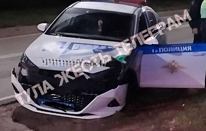 В Киреевске произошло ДТП с участием патрульного автомобиля ДПС