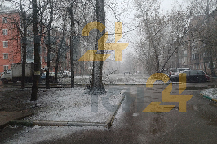 Тулу накрыл апрельский снег