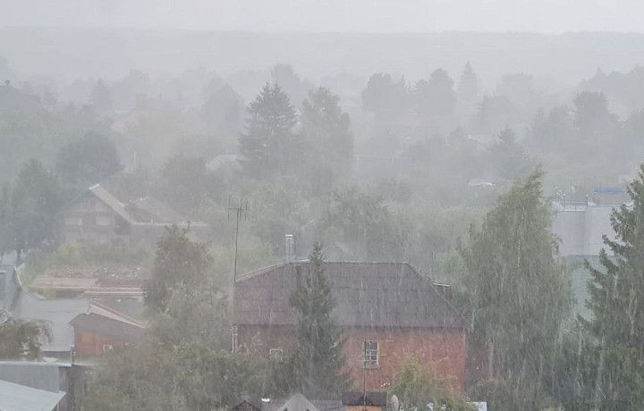 Туляки удивились сильному ливню в областной столице