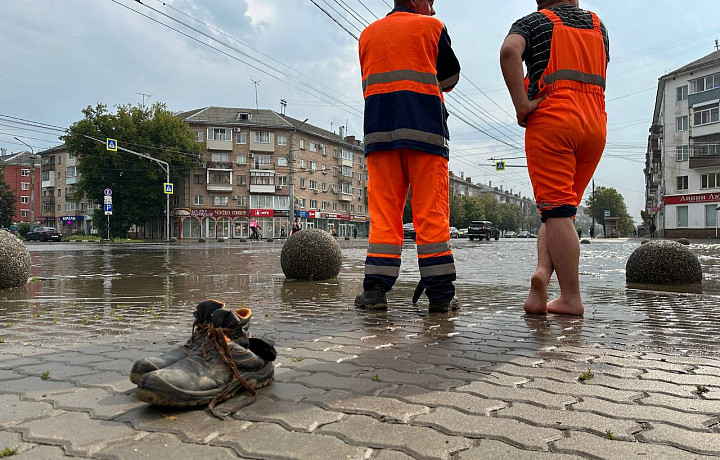 Тула ушла под воду за полчаса