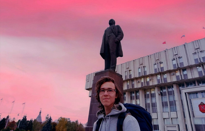 В Тулу прибыл москвич Дмитрий Лазарев, устроивший путешествие пешком вокруг света