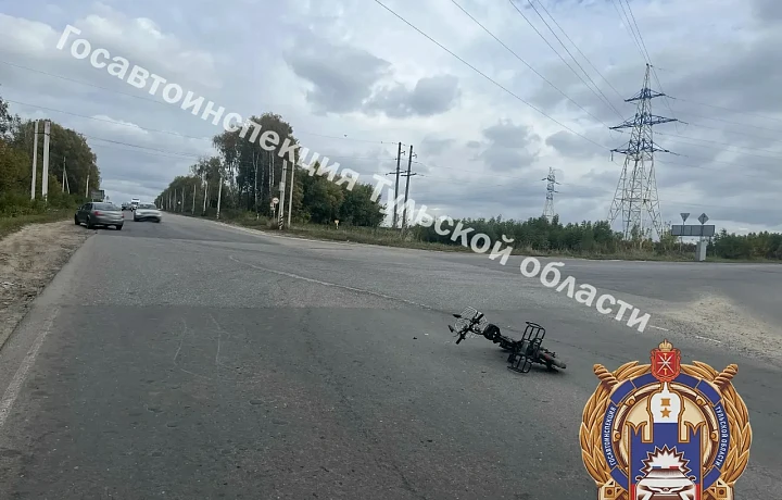 В Тульской области электровелосипедист пострадал в ДТП с Daewoo