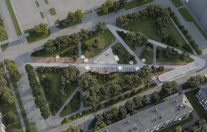 Руслан Бутов показал проект благоустройства сквера «Сказка» в Новомосковске