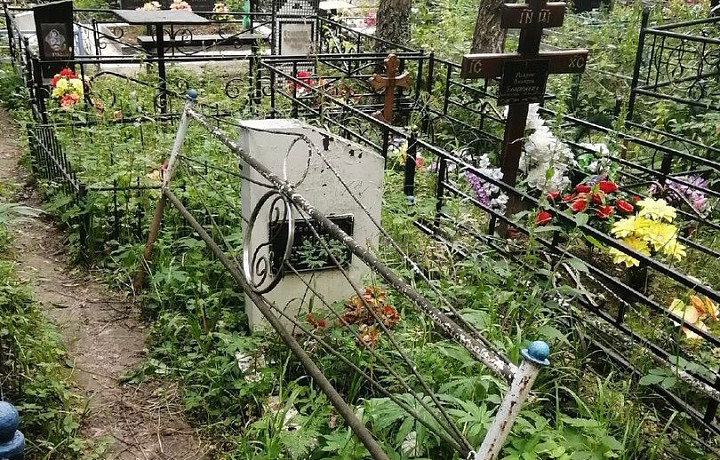 Вандалы осквернили Петровское кладбище в Алексине