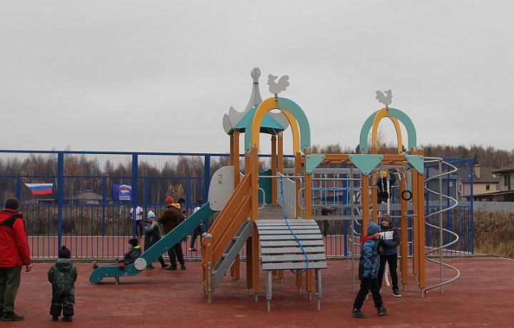 В деревне Скорнево Тульской области детей приглашают на новую площадку