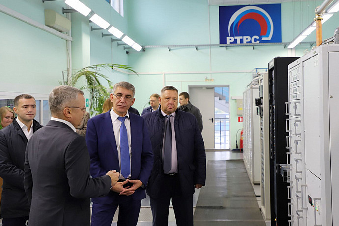 Дмитрий Миляев посетил Тульский областной радиотелевизионный передающий центр