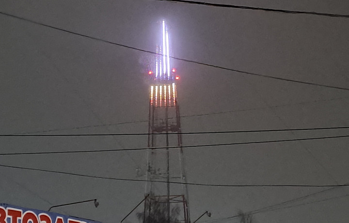 На телебашне в Туле изменили подсветку в всязи с трагедией в «Крокусе»