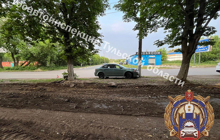 Водитель на Mitsubishi врезалась в опору ЛЭП в Новомосковске, пострадал ребенок