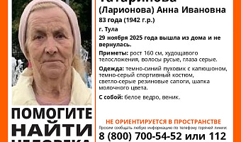 В Туле разыскивают 83-летнюю пенсионерку