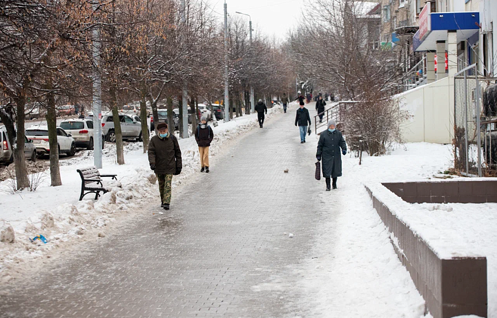 В Тульской области действует желтый уровень погодной опасности из-за гололедицы