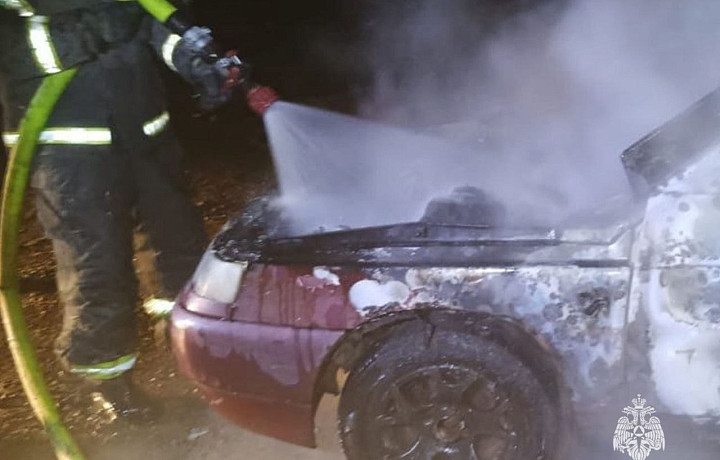 Огнеборцы потушили легковушку на трассе М-2 в Тульской области