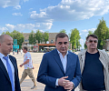 Алексей Дюмин осмотрел благоустройство площади Ленина в Щекино