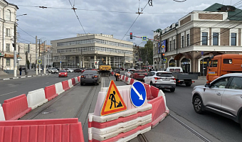 На улице Советской в Туле ввели временные изменения в организации дорожного движения