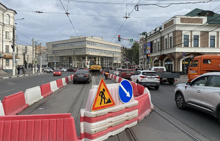 На улице Советской в Туле ввели временные изменения в организации дорожного движения