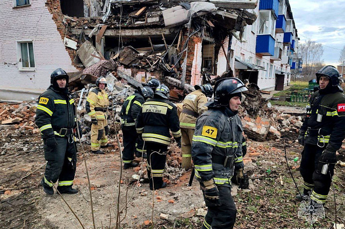 Опубликованы фото с места взрыва бытового газа в Куркино Тульской области