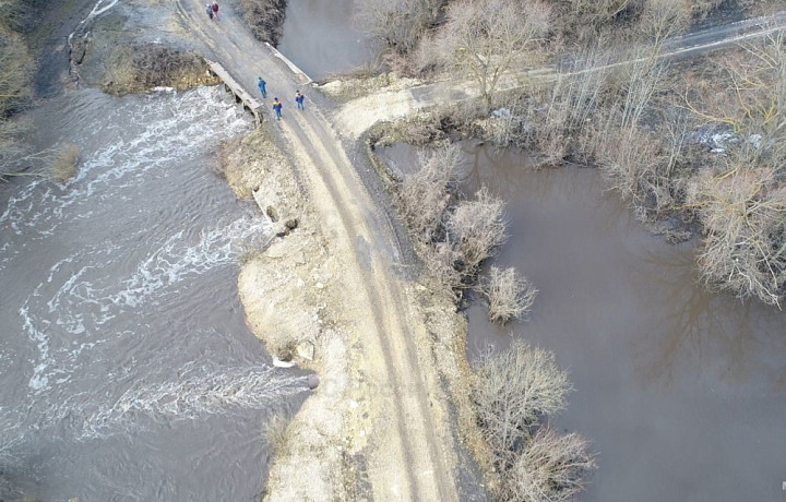 17 марта в Тульской области подтопило 30 приусадебных участков и три моста