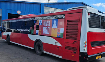 Тульский общественный транспорт украсили ко Дню города