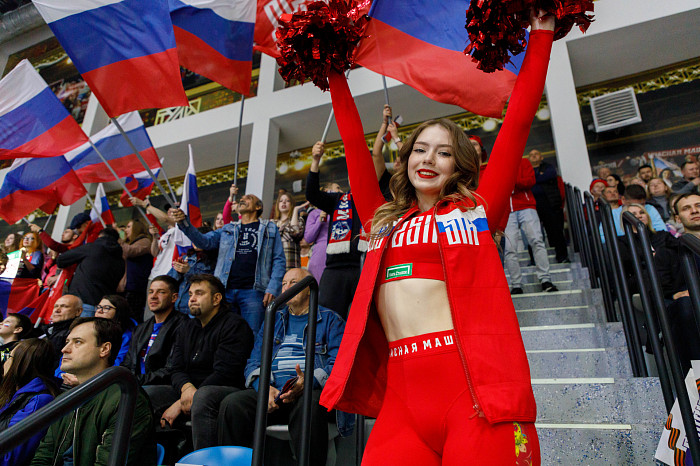 Фоторепортаж: как прошел матч между национальными сборными России и Беларуси