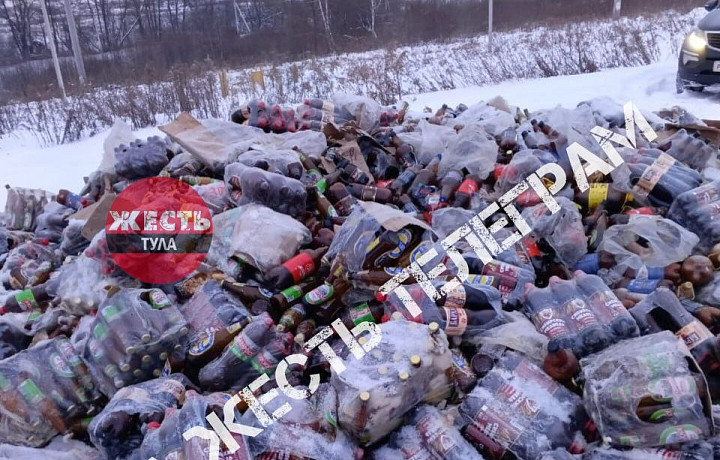 В Туле жители растащили свалку с пивом через несколько часов после публикации в соцсетях