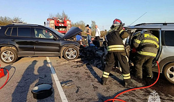 Опубликованы фото с места смертельного ДТП на трассе в Киреевском районе