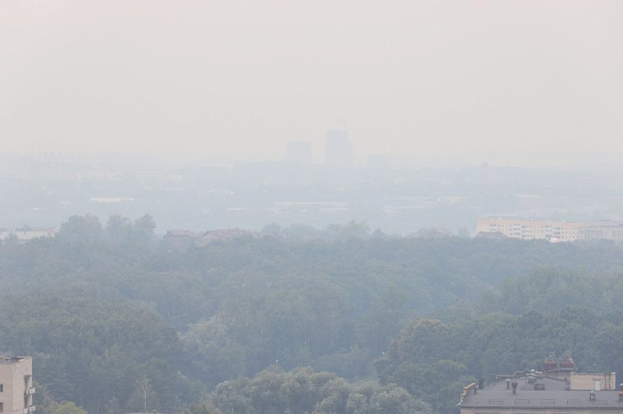 Запах гари под белым покрывалом: смог с лесных пожаров накрыл Тулу, фоторепортаж с 21 этажа