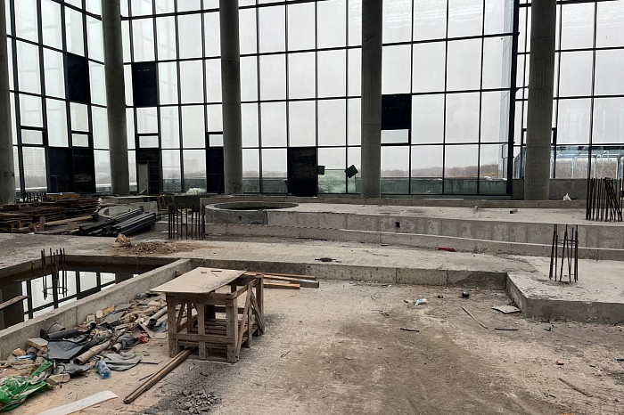 Опубликованы фото строящегося аквапарка на улице Фридриха Энгельса в Туле