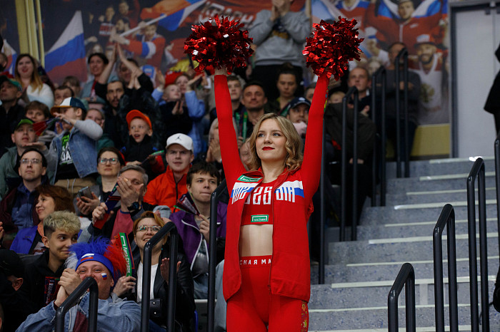 Фоторепортаж: как прошел матч между национальными сборными России и Беларуси