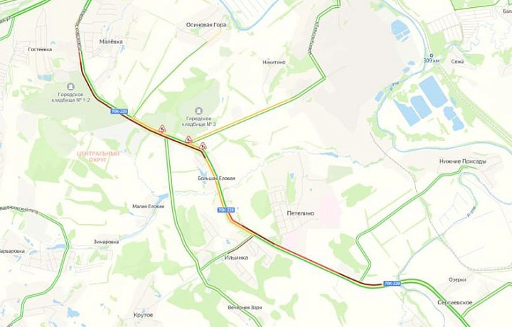 Новомосковское шоссе в Туле встало в огромной пробке