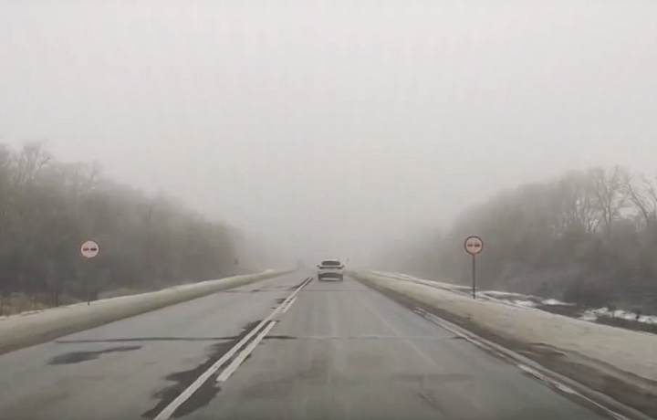 Туман ограничил видимость на трассах в Тульской области