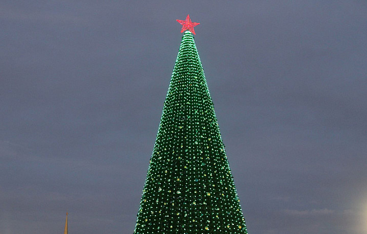 1 декабря на главной новогодней елке Тулы зажгли гирлянды