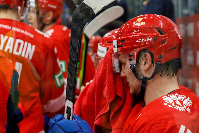 Фоторепортаж: как прошел матч между национальными сборными России и Беларуси